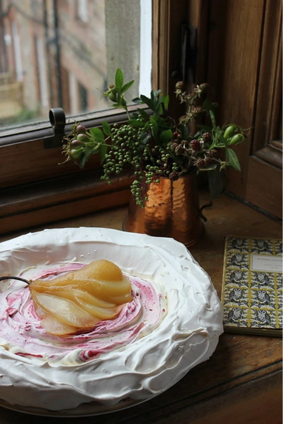 Recipe: Autumn Pavlova with Blackberry Curd and Earl Grey Poached Pears
