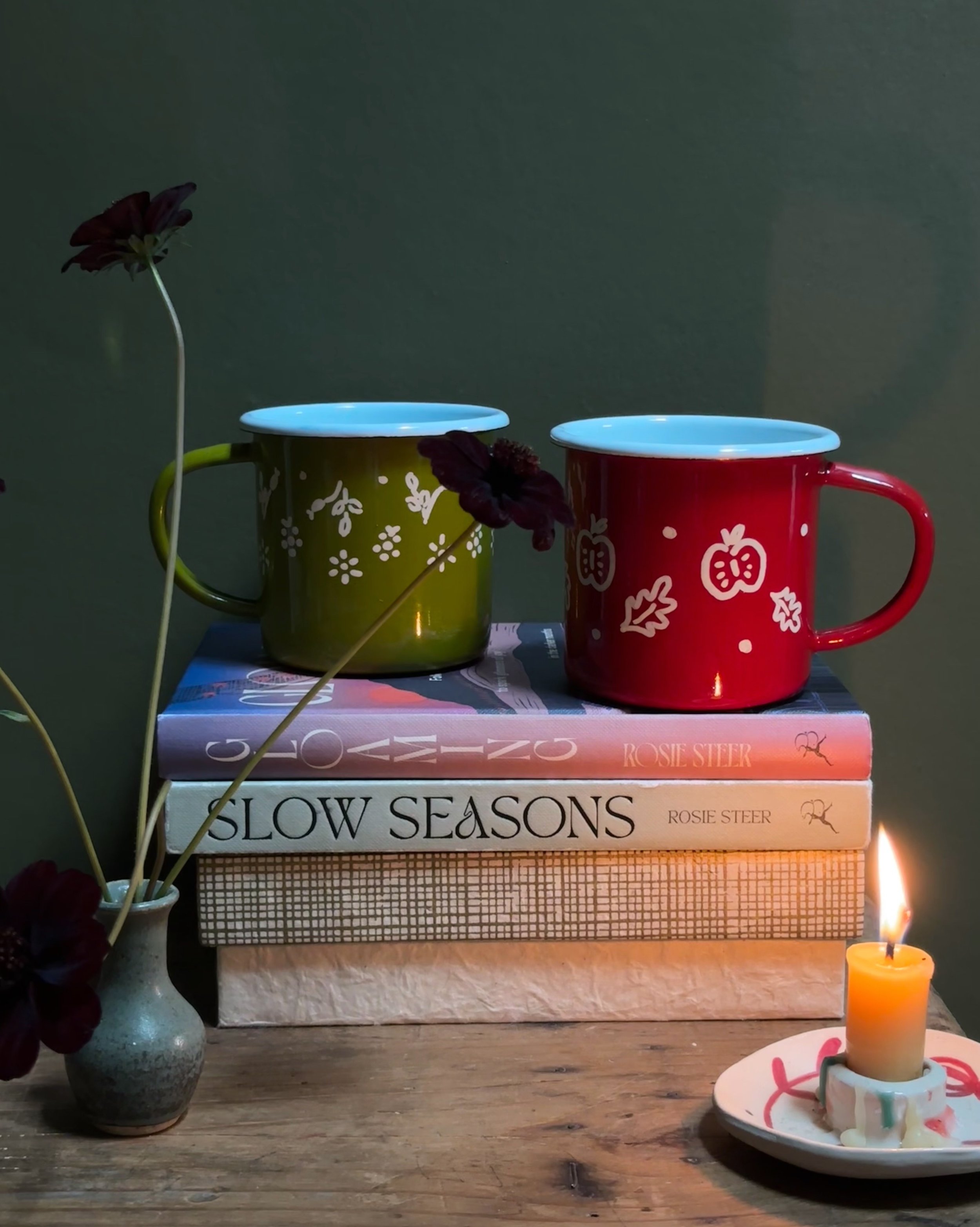 Craft: Harvest-Inspired Hand-Decorated Enamelware
