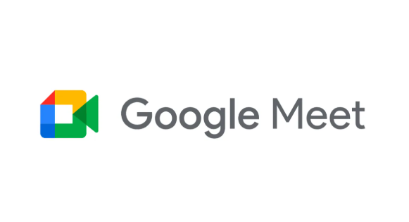 Google Meet logo with the text 'Google Meet' next to it.