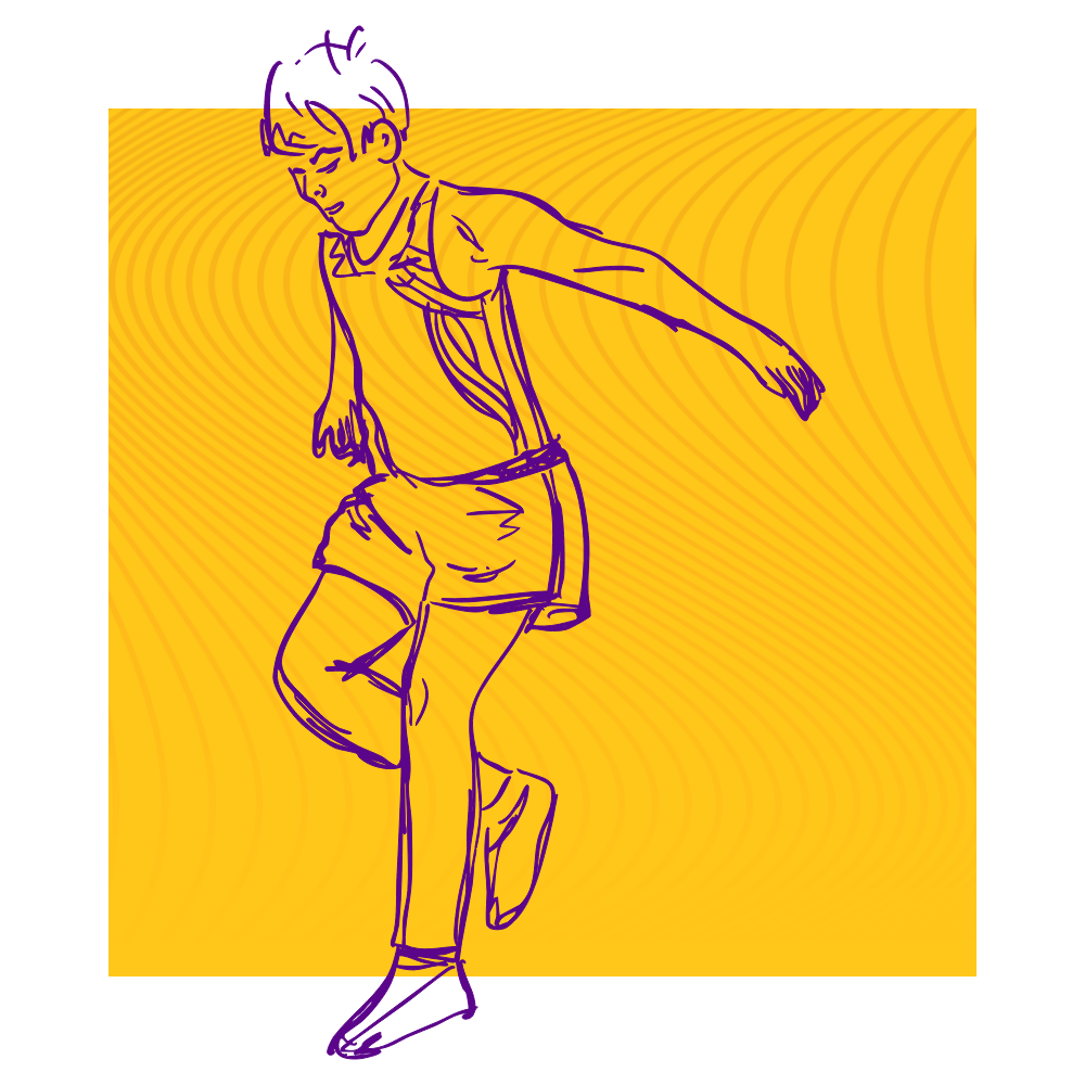 illustration of home school trampoline + tumbling athlete