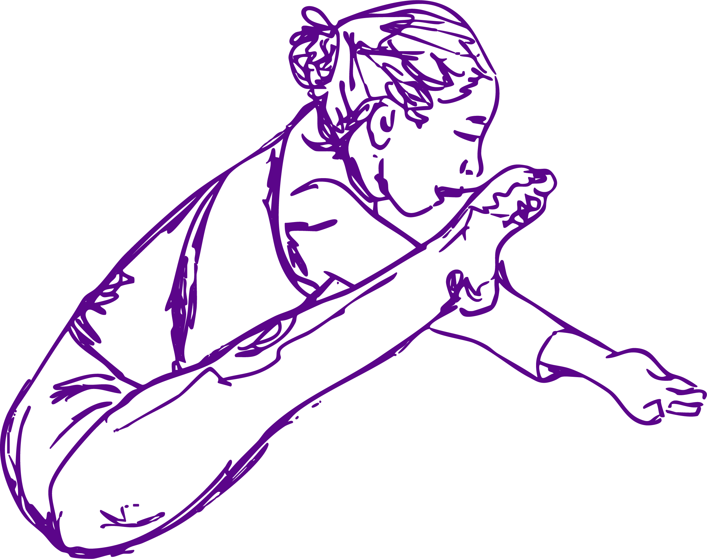 female trampoline athlete sketch