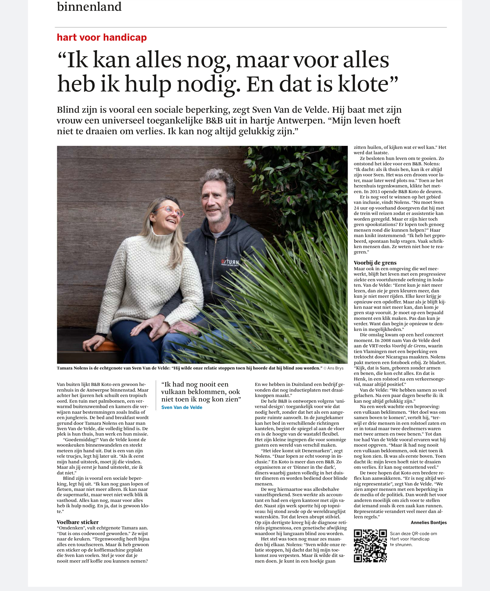 De Standaard, 8 december 2026, Annelies Bontjes