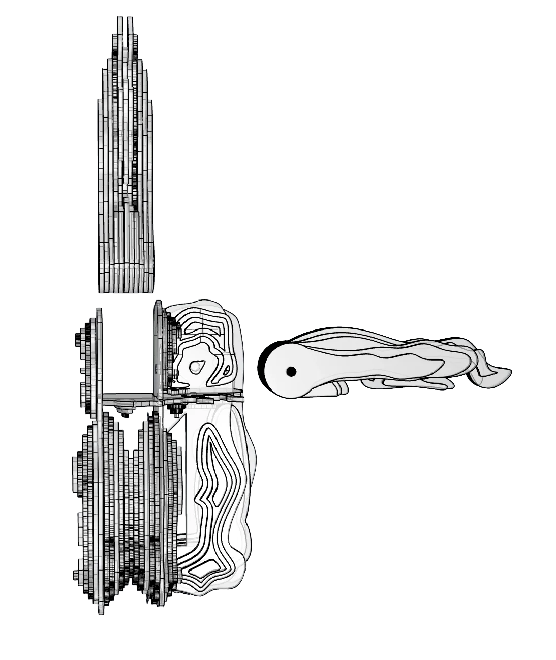 3d model of the wooden prototype