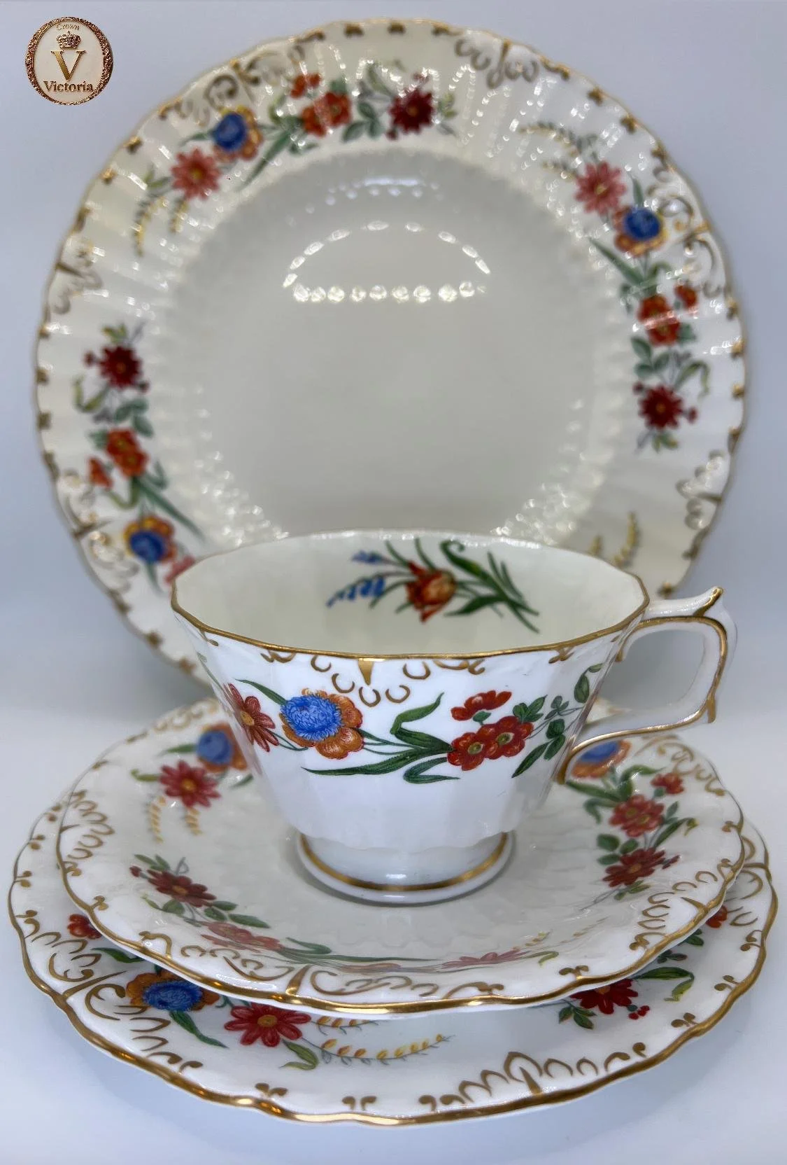 Royal Crown Derby "Chatsworth" Quad Tea Set