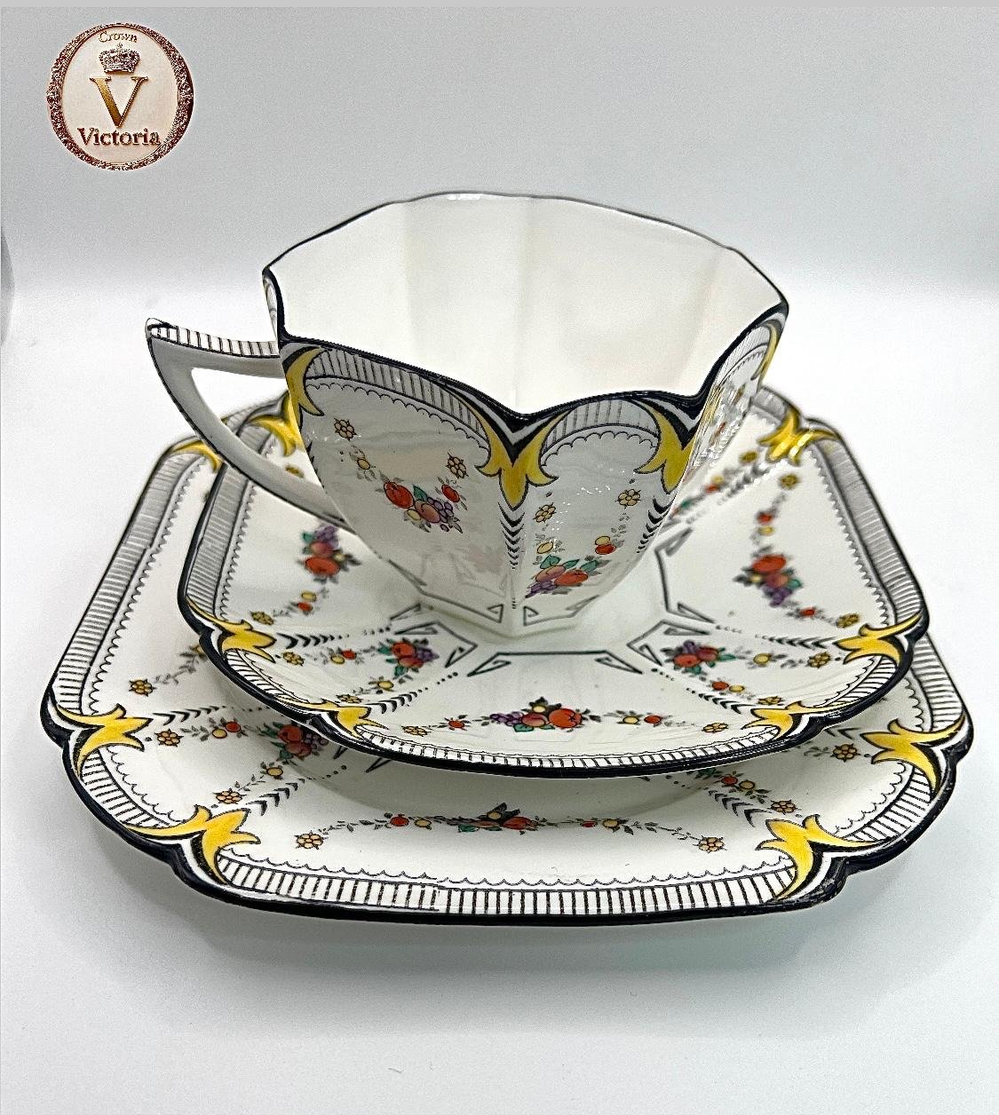 Own a Piece of Art Deco History: 1926 Shelley "Garland of Fruits" Trio - A Rare Find!