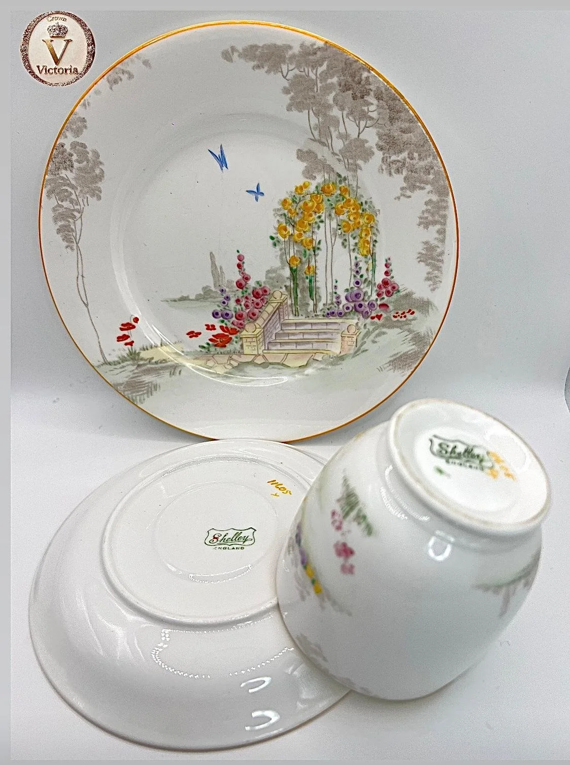 Lomond shape retro bone china by Shelley UK