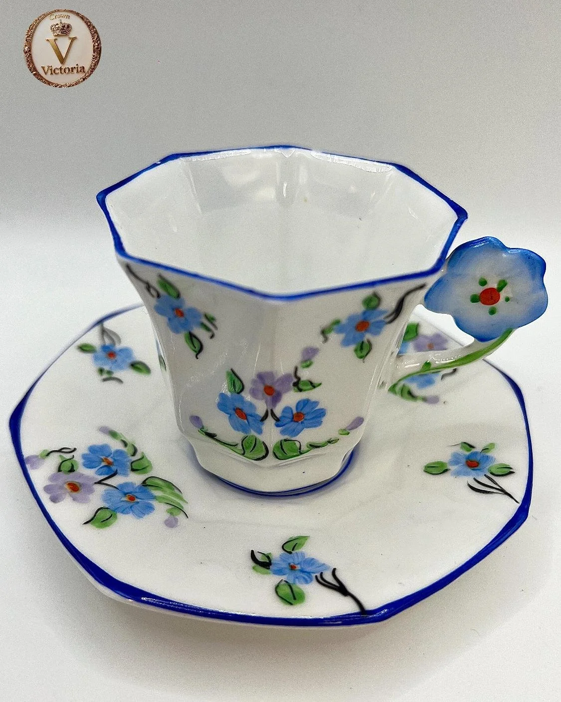 Exquisite Melba Demitasse Cup and Saucer
