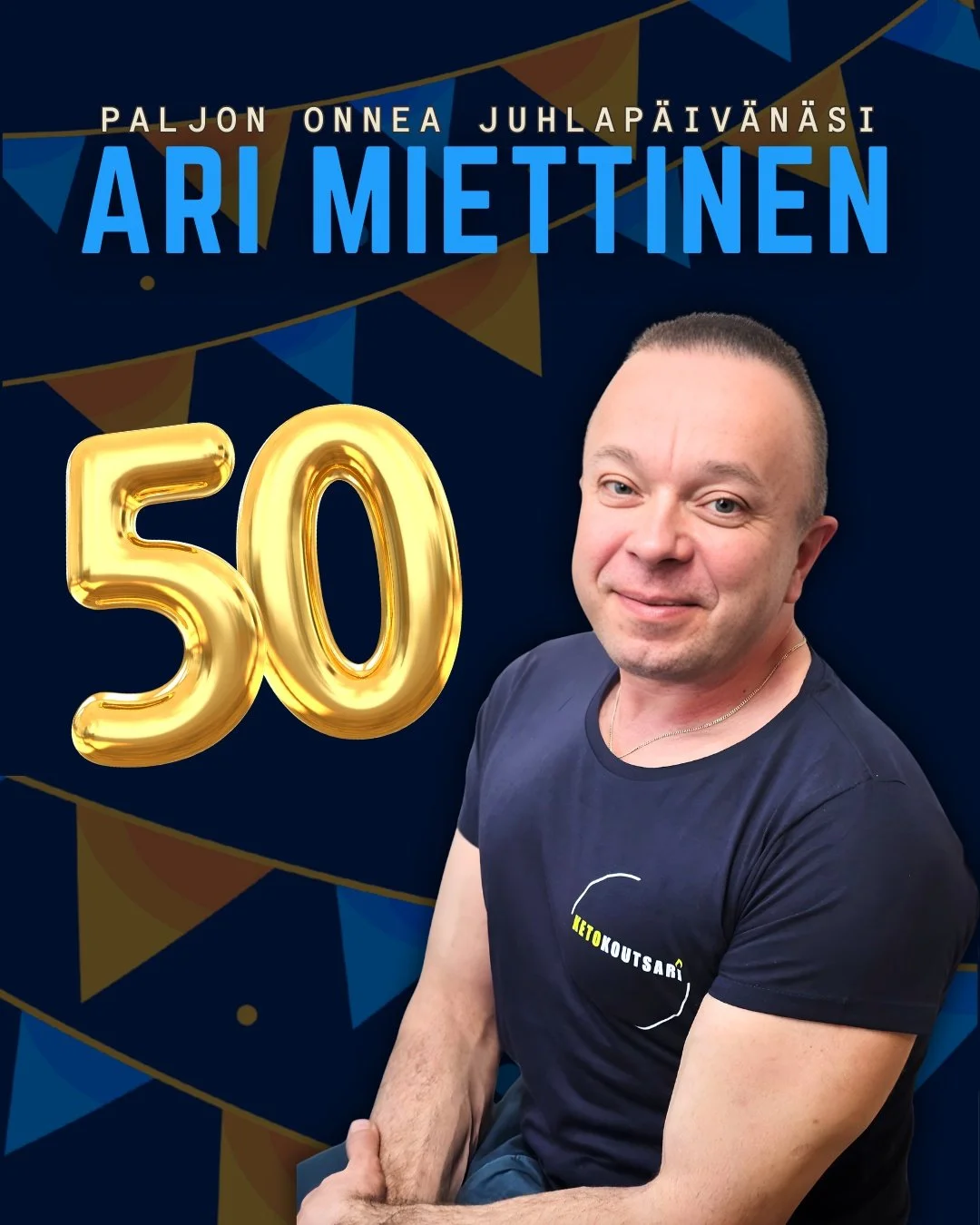 Meill&auml; on aihetta juhlaan! Tiimimme l&auml;&auml;k&auml;ri Ari Miettinen t&auml;ytt&auml;&auml; t&auml;n&auml;&auml;n 19.1.2026 py&ouml;re&auml;t 50 vuotta, ja haluamme juhlistaa p&auml;iv&auml;&auml; tavalla, josta sin&auml; hy&ouml;dyt konkree