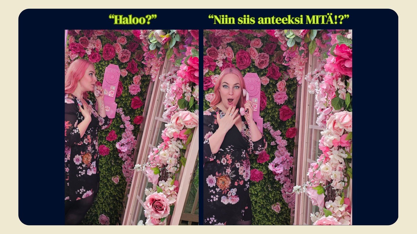 Sari soitti...
Sari soittaa vain, jos on jotain toooodella t&auml;rke&auml;&auml; asiaa. No nyt h&auml;n ihan sekos, nimitt&auml;in varmaan vappu-kombuchoissaan keksi, ett&auml; annetaan 50% alennusta Ketopolku LITE -valmennuksesta 🤣 No annetaan sit