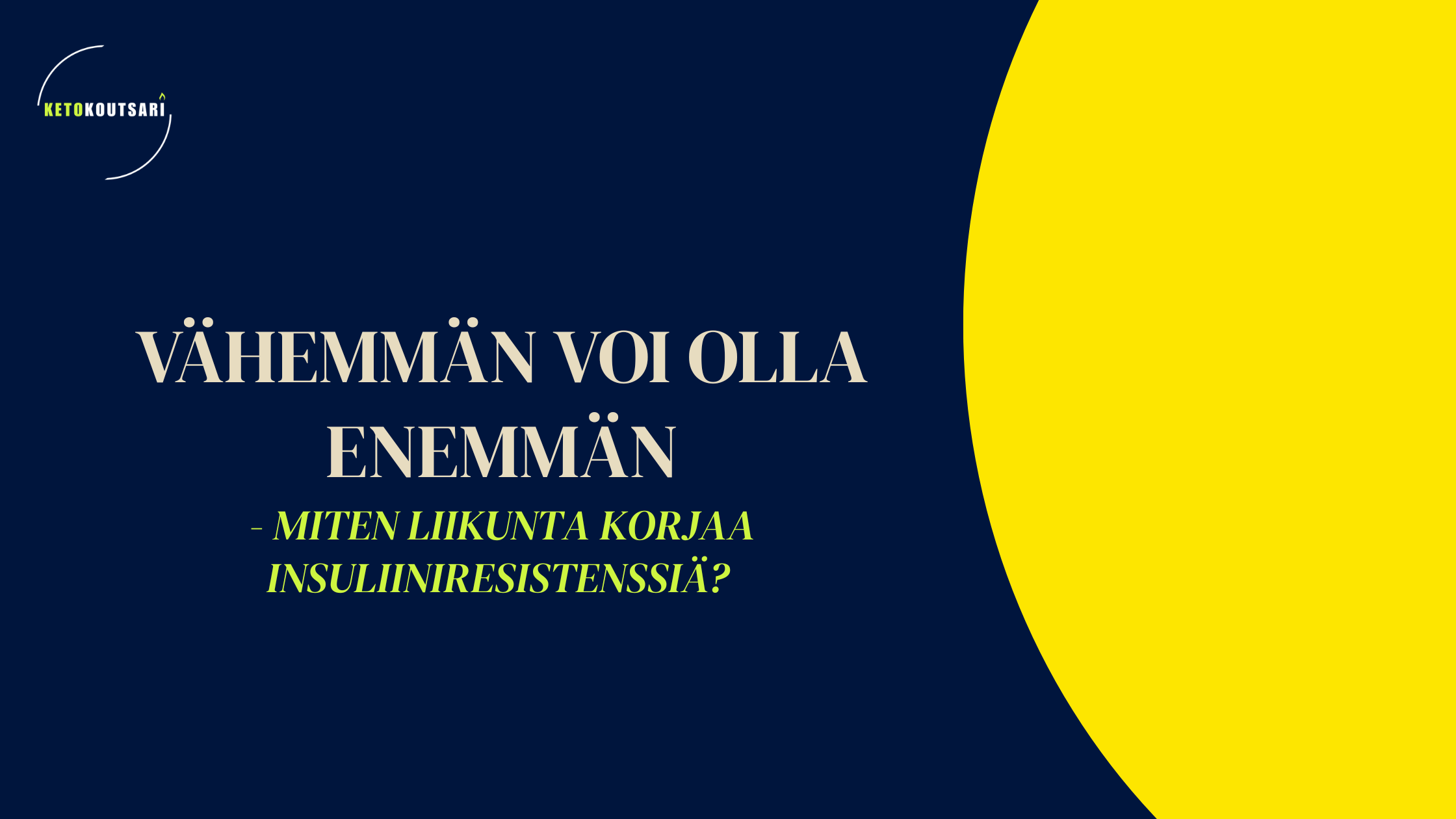 Vähemmän voi olla enemmän&nbsp;&nbsp;– miten liikunta korjaa insuliiniresistenssiä?&nbsp;