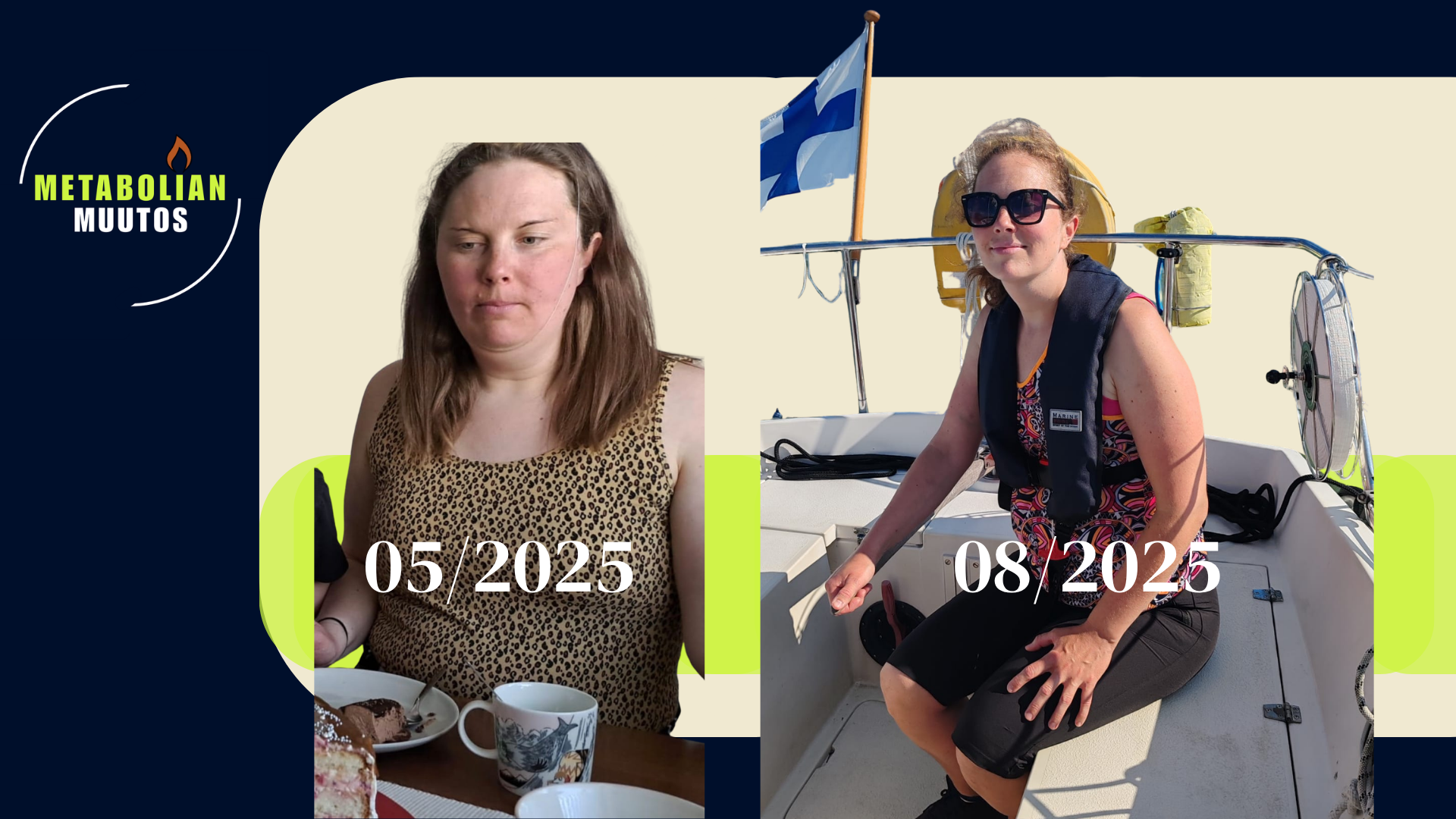 Jonna ennen valmennusta ja valmennuksen jälkeen