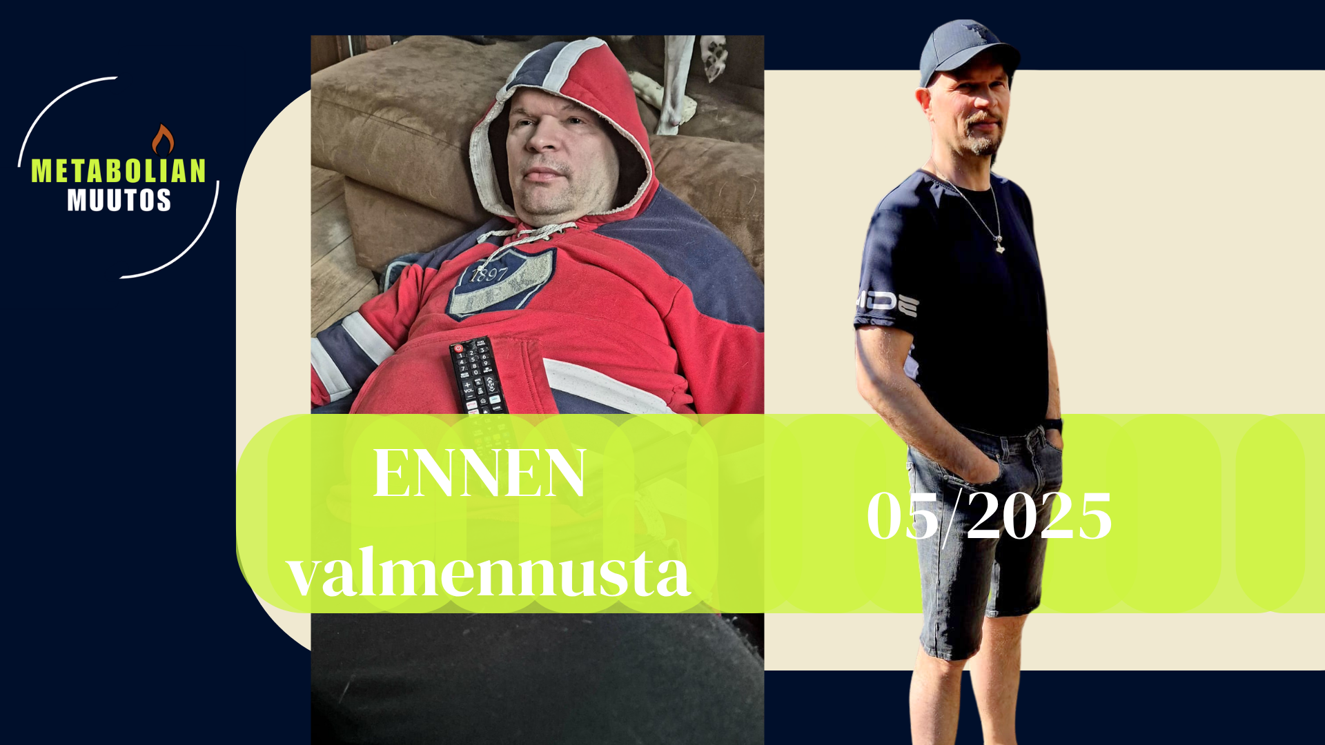 Tomppa ennen ja jälkeen valmennuksen