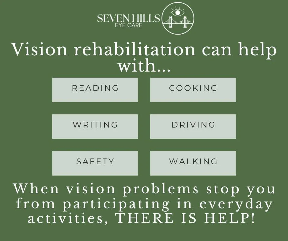 February is Low Vision Awareness Month. If you or a loved one have lost vision due to glaucoma, macular degeneration or other eye conditions, our doctors can help maximize your quality of life and independence. Schedule an exam today at www.sevenhill