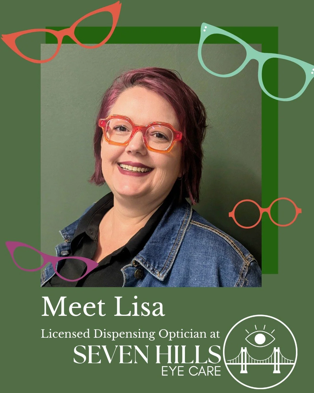✨ STAFF SPOTLIGHT ✨ Meet Lisa! 👋
Lisa joined Seven Hills Eye Care in January 2026 as a Licensed Dispensing Optician. She has a true knack for selecting the perfect frames for each client, often without them even needing to try them on first!
🧠 Fun 