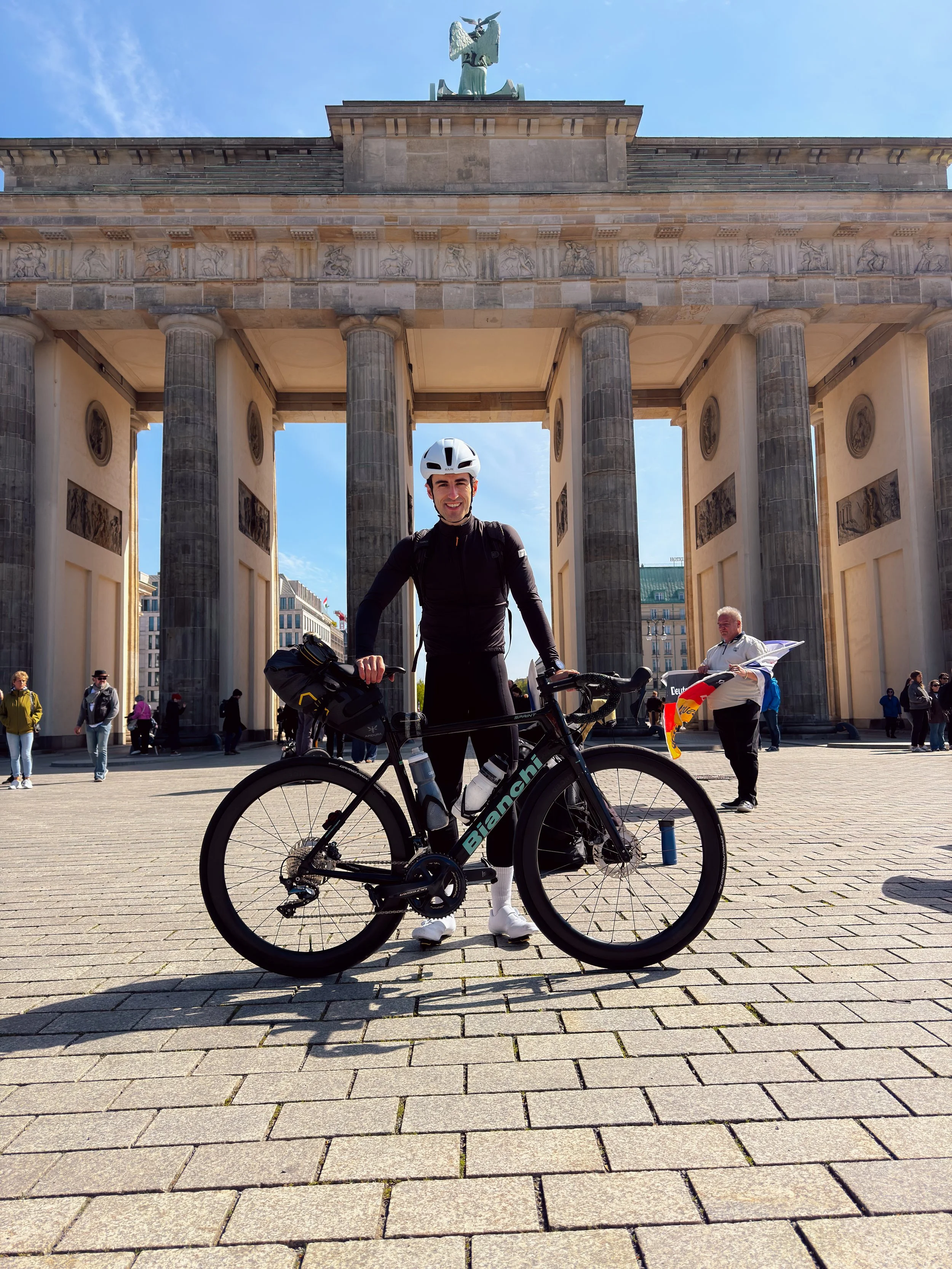 Gregory at the Brandenburger Gate in Berlin