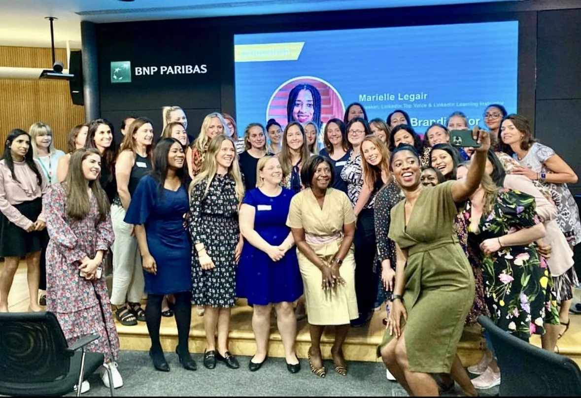 Marielle Legair with BNP Paribas Employees
