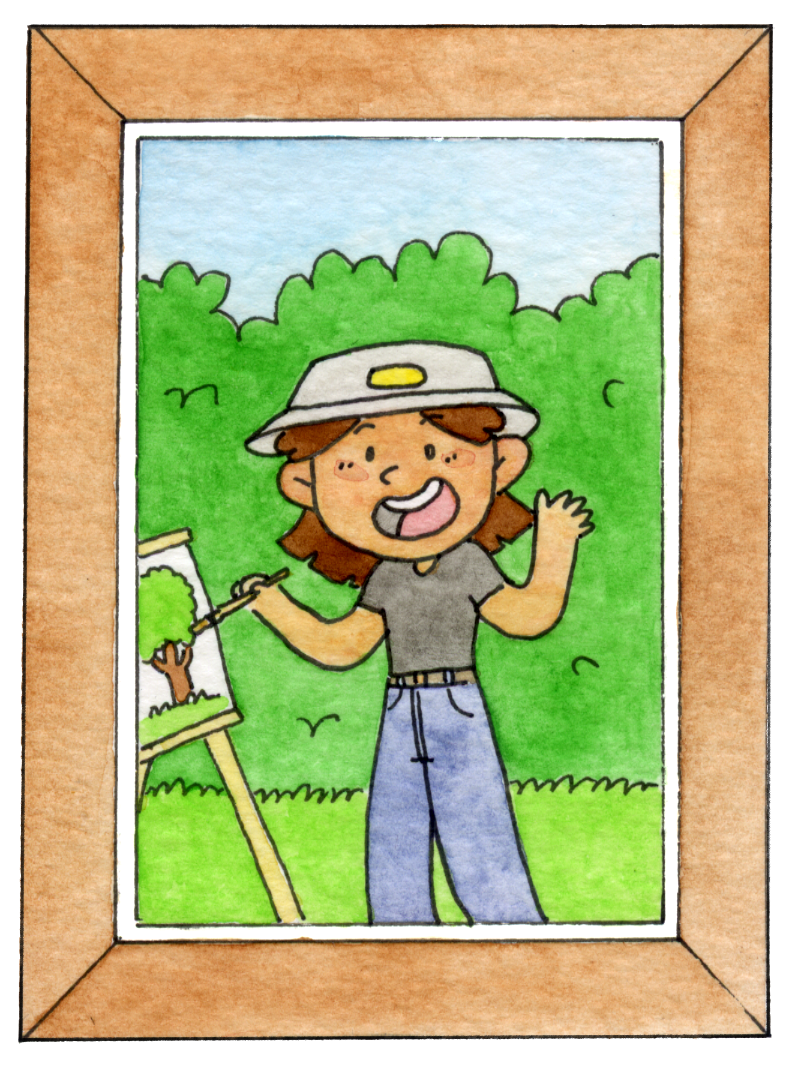 Illustrated self portrait