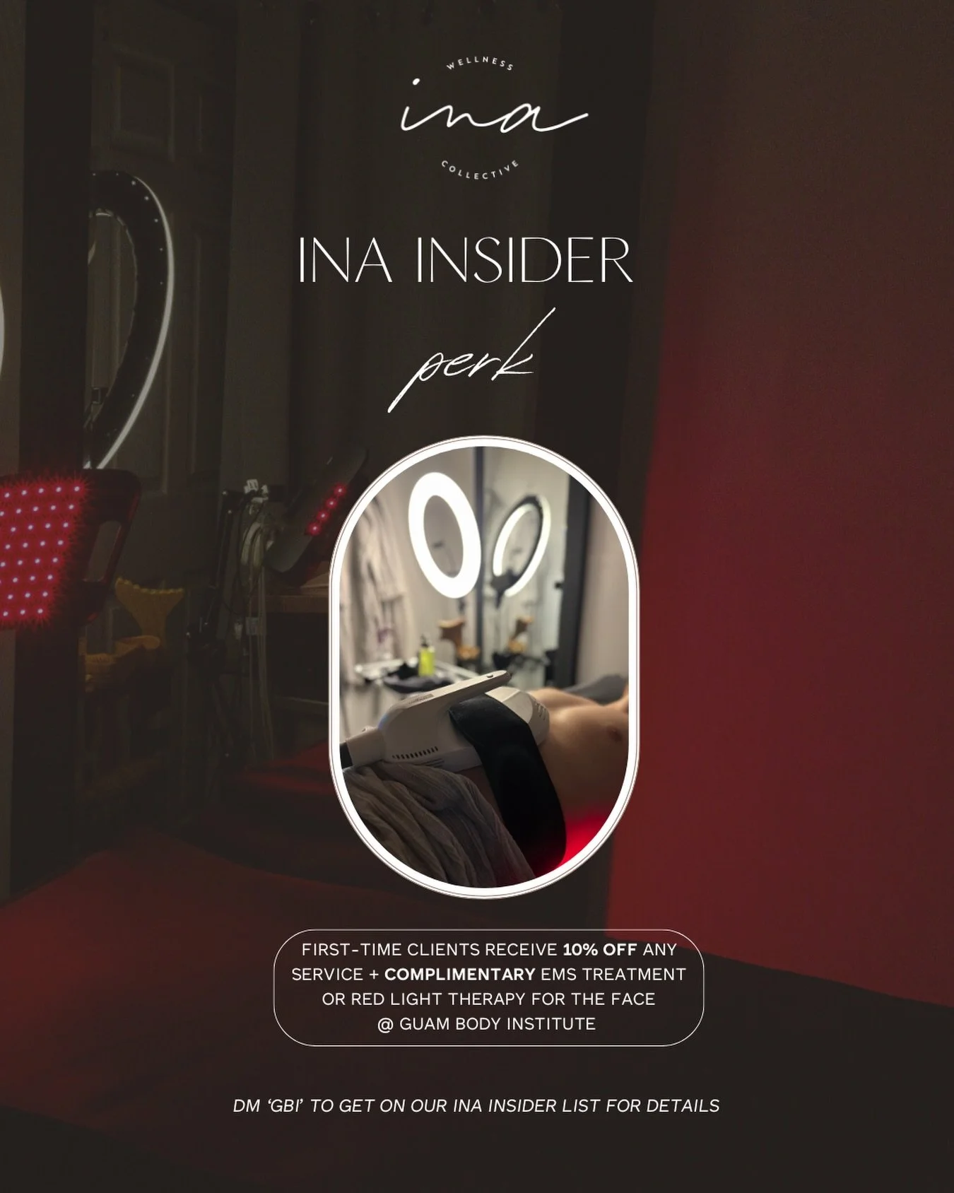 INA x GBI

Guam Body Institute is a body sculpting studio and collaborative space for independent beauty professionals, offering non-invasive treatments alongside in-house styling services.

To celebrate their first year anniversary, they are gifting