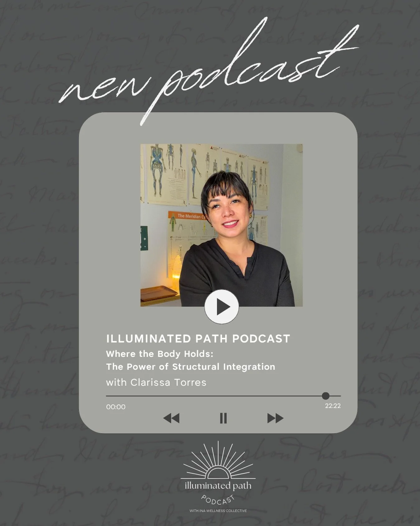 Where the Body Holds: 
The Power of Structural Integration 
with Clarissa Torres @bodywork_w.clarissa  
In this episode, Liv sits down with Clarissa Torres to explore her journey into bodywork and the deeper impact of structural integration on physic