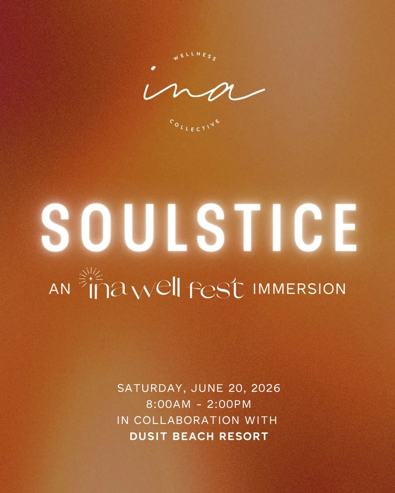 SAVE THE DATE

Things are looking 🌅bright🌅

Saturday, June 20th 
📍Dusit Beach Resort Guam
@dusitbeachresortguam 

We&rsquo;re celebrating international yoga day &amp; summer solstice with a holistic wellness immersion to help you glow from within.