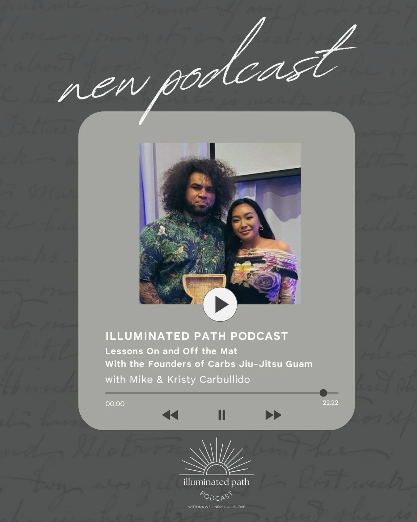 NEW EPISODE DROP

Lessons On and Off the Mat With 
the Founders of Carbs Jiu-Jitsu Guam 
In this episode, Liv sits down with Mike and Kristy Carbullido, founders of Carbs Jiu-Jitsu, to explore their journey of returning to Guam and building a communi