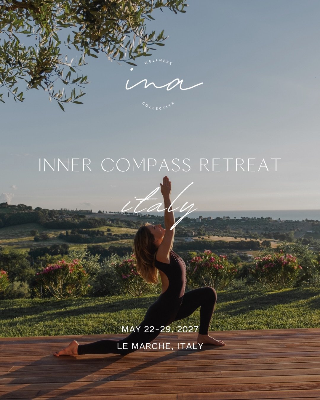 INNER COMPASS ITALY

Join us May 22&ndash;29, 2027 in Le Marche for a week-long immersion into the art of slow living along Italy&rsquo;s hidden coastline.
&nbsp;
Think slow mornings with coffee overlooking the Adriatic Sea, coastal walks and nature-
