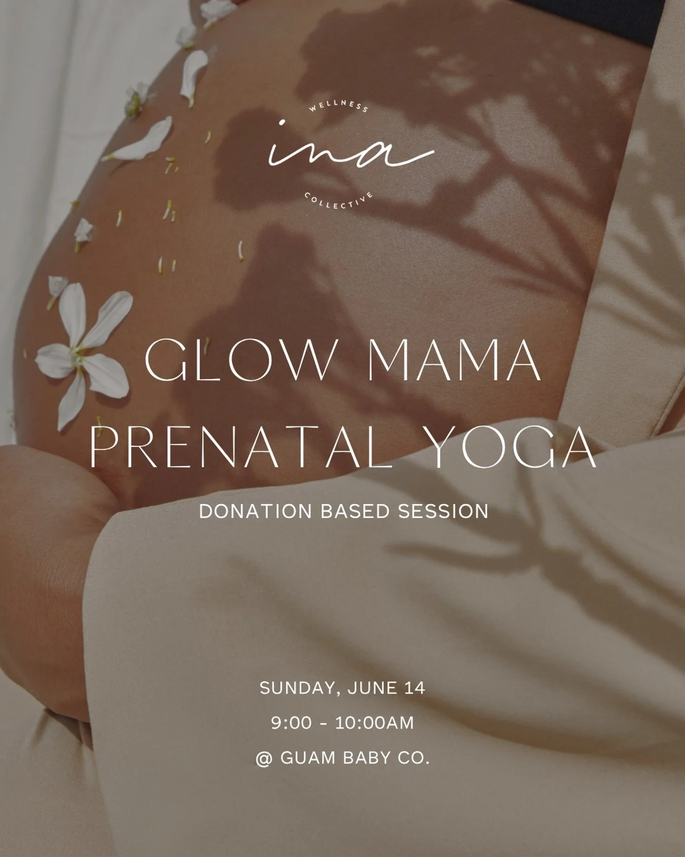 UPCOMING CLASS ANNOUNCEMENT
&nbsp;
Ina Wellness Collective&rsquo;s Glow Mama Sessions are designed for expecting mamas to tune into the wisdom of their bodies. Join us for an intentional gathering for prenatal yoga, reflection &amp; connection.
&nbsp
