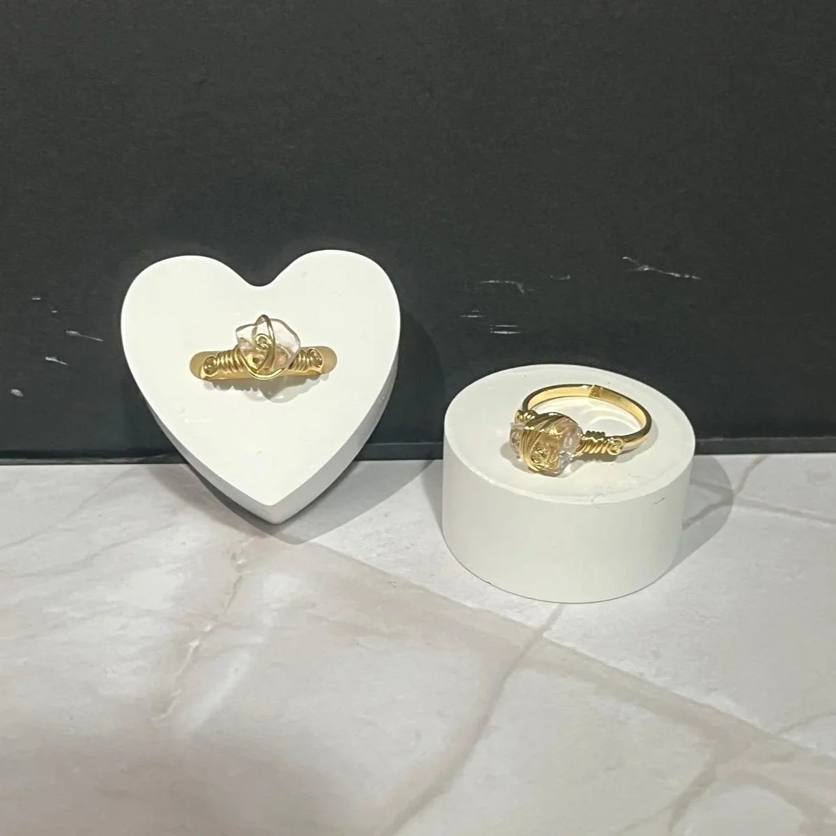 Anello con zircone Trasparente