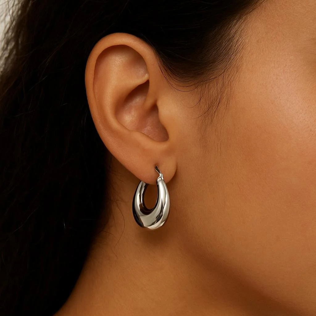 Orecchini a Cerchio Bombato