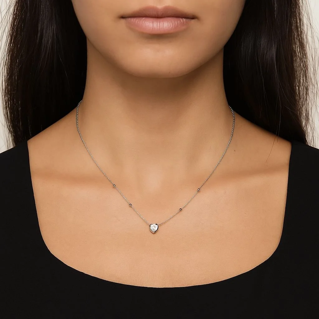 Collana Punto Luce con Cuore pendente