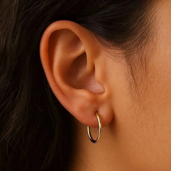 Orecchini a Cerchio piccoli dorati