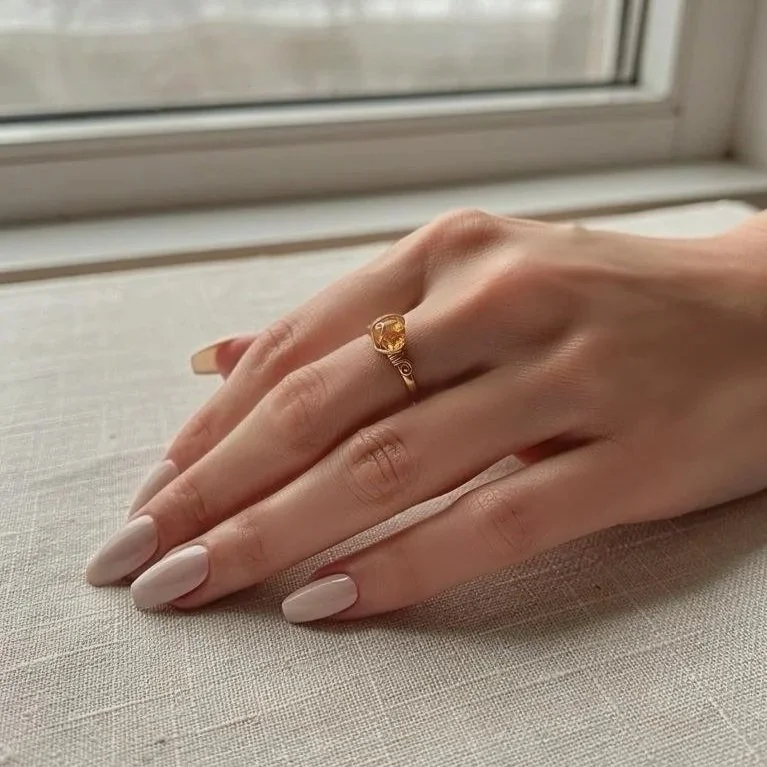 Anello con zircone Giallo