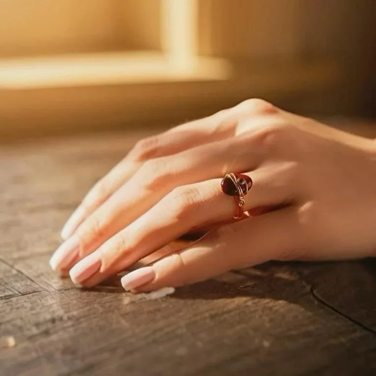 Anello con zircone Porpora