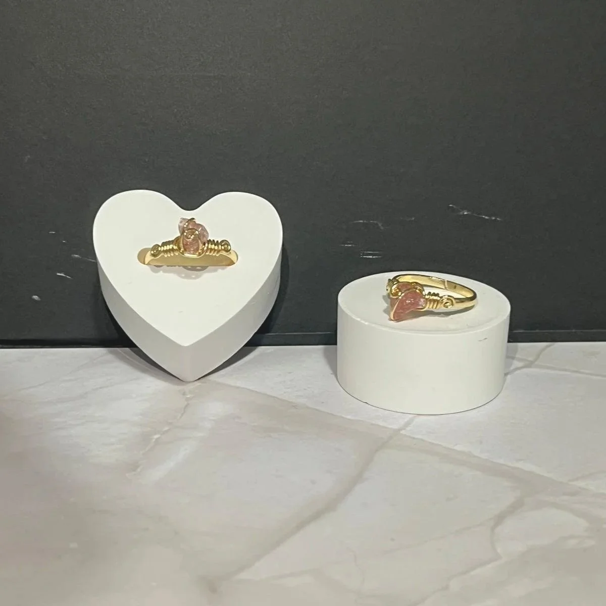 Anello con zircone Rosa Chiaro