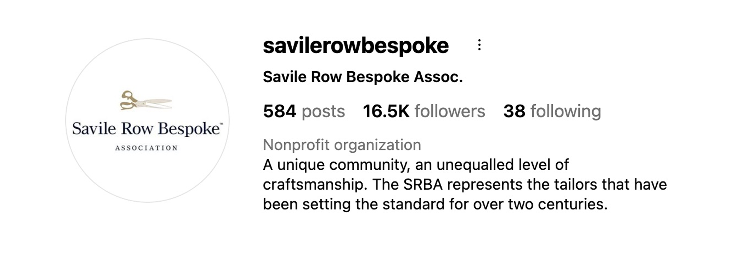 Acclaimed mission statement for the Savile Row Bespoke Association tailors' organisation in London.