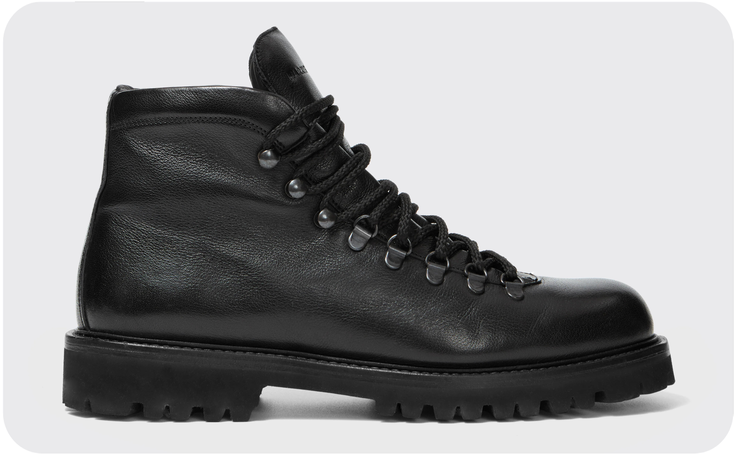 Mountain boot designed by high-end footwear label Harrys London for ecommerce use.