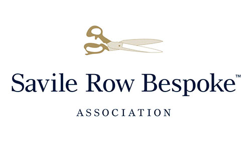 Tailoring shears logo of the Savile Row Bespoke Association in London.