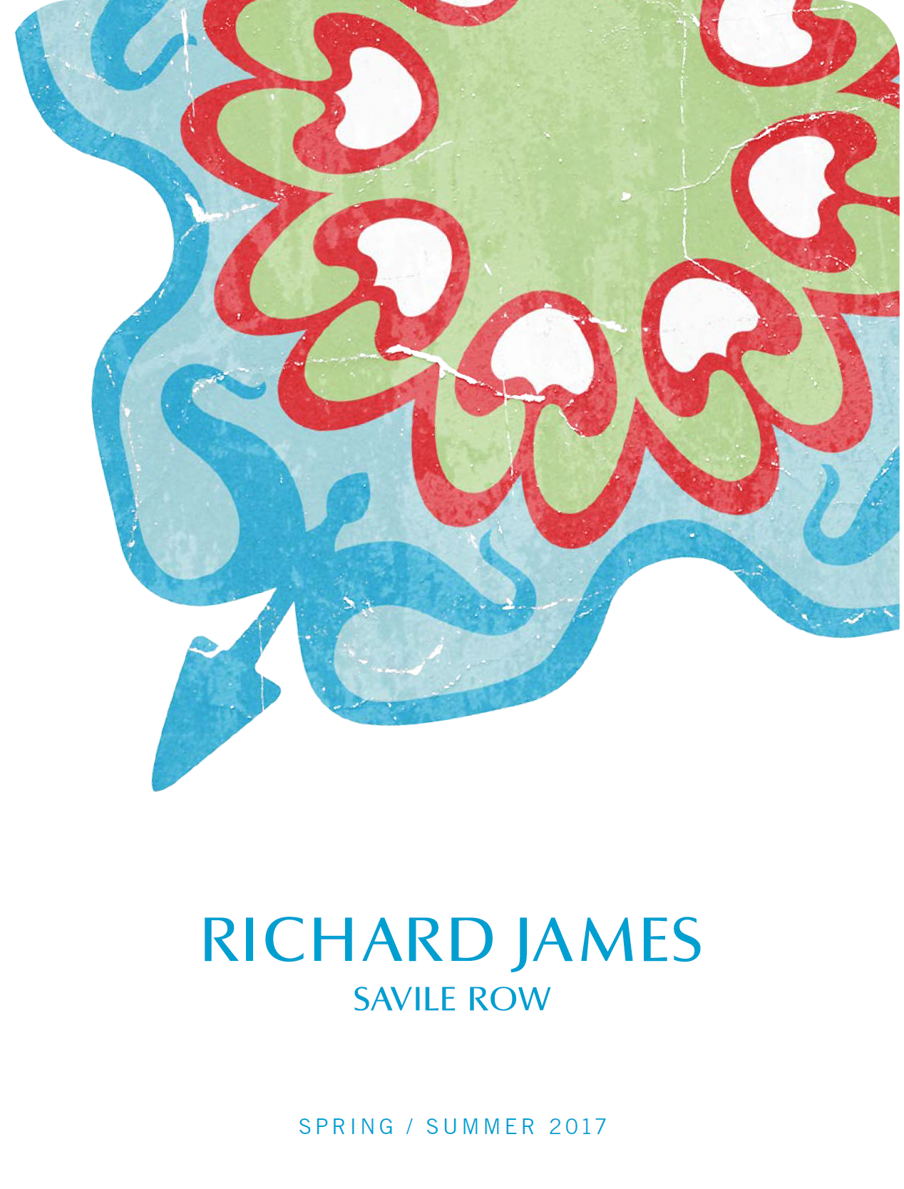 Cover of Richard James SS17 fashion lookbook which contains brand messaging for that season.