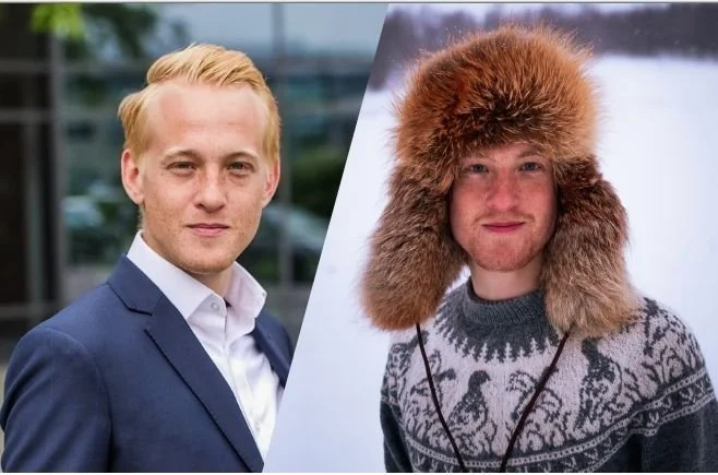 Anders Ottosen i to udgaver: I jakkesæt tilbage fra tiden i IT-branchen og med rævehue i det nordnorske Arktis.