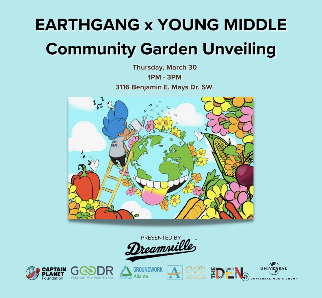 EARTHGANG X YOUNG MIDDLE Community Garden Unveiling