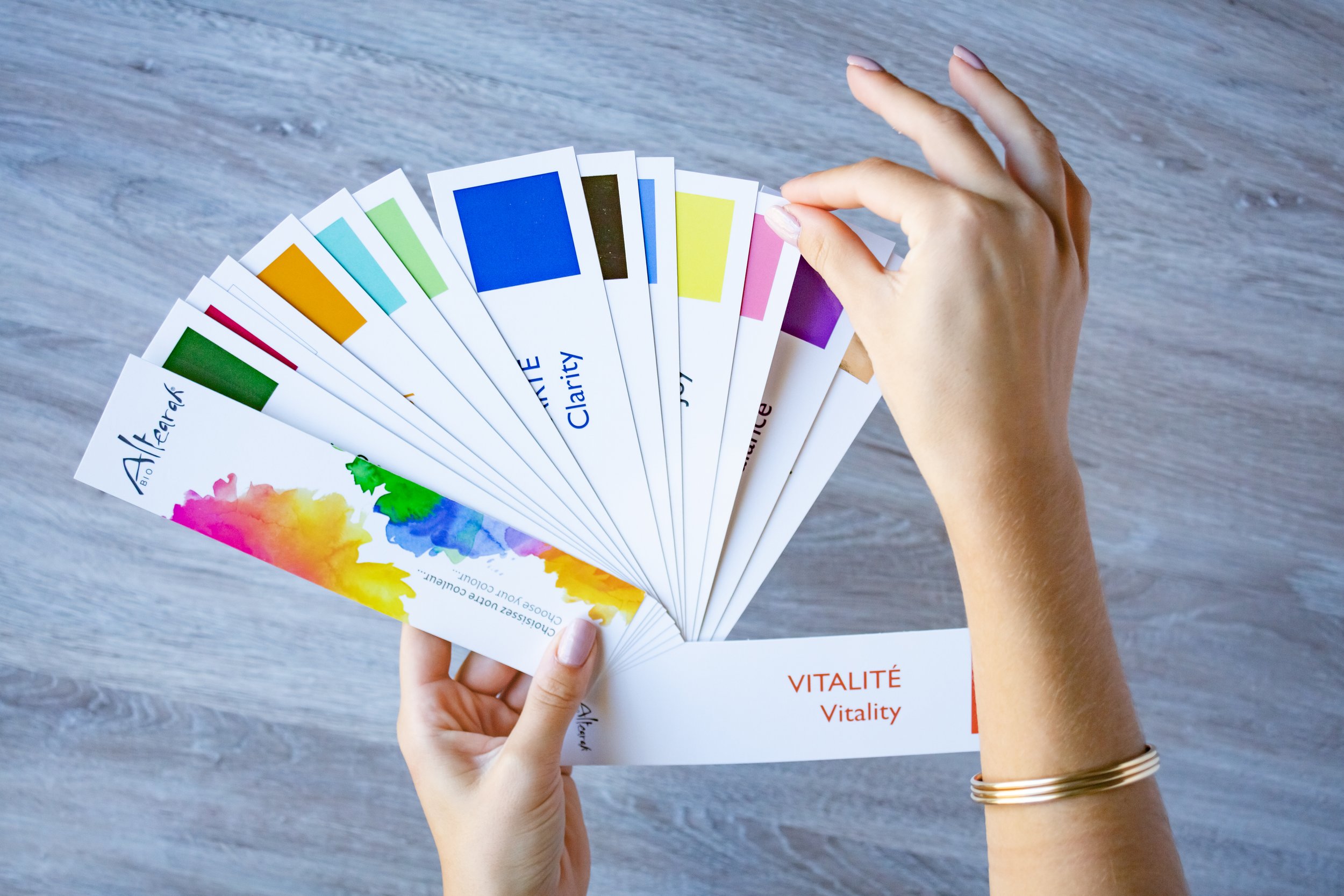 Color test Altearah illustrant les émotions et le bien-être.