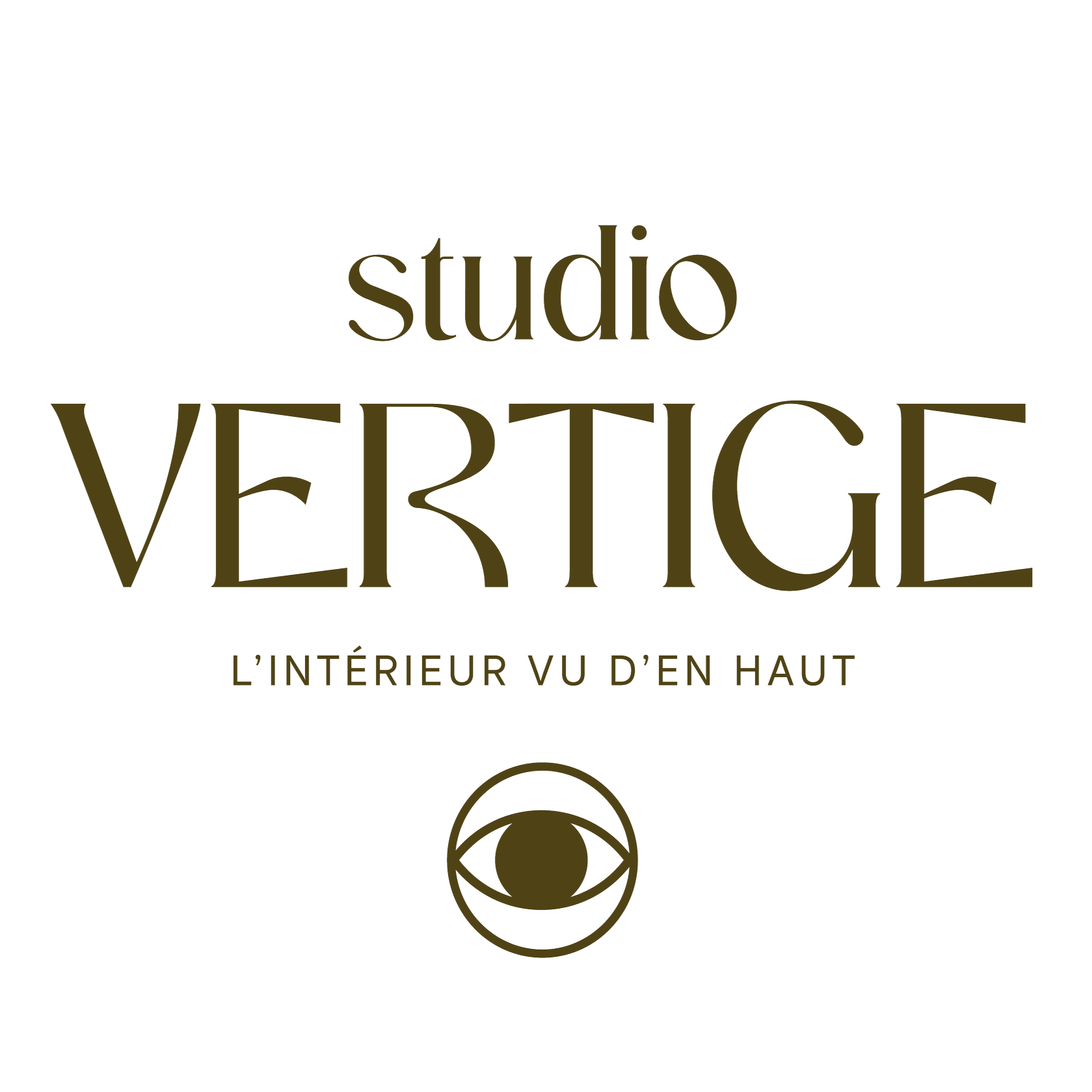 Logo Studio Vertige, l’intérieur vu d’en haut.