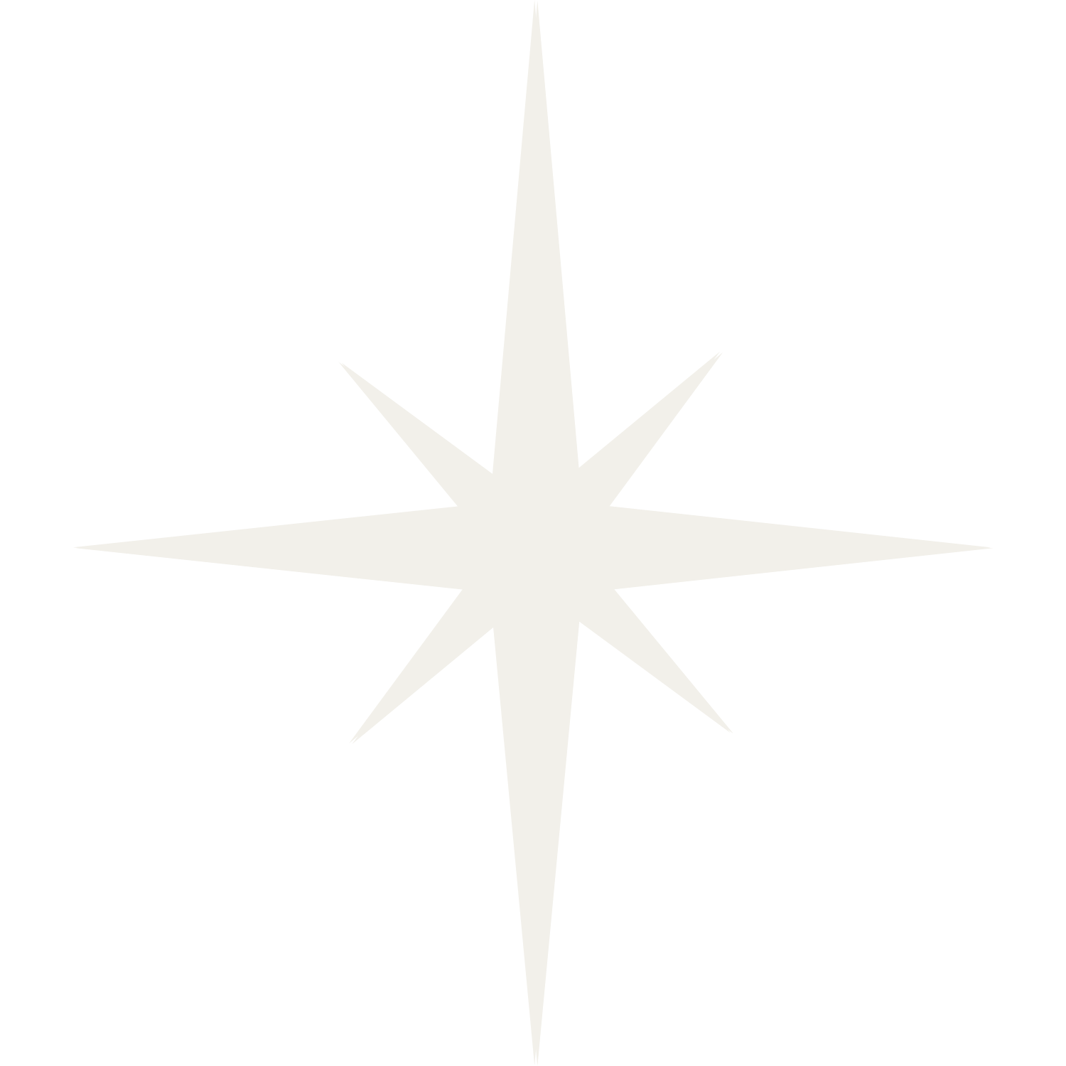 Single white eight pointed star