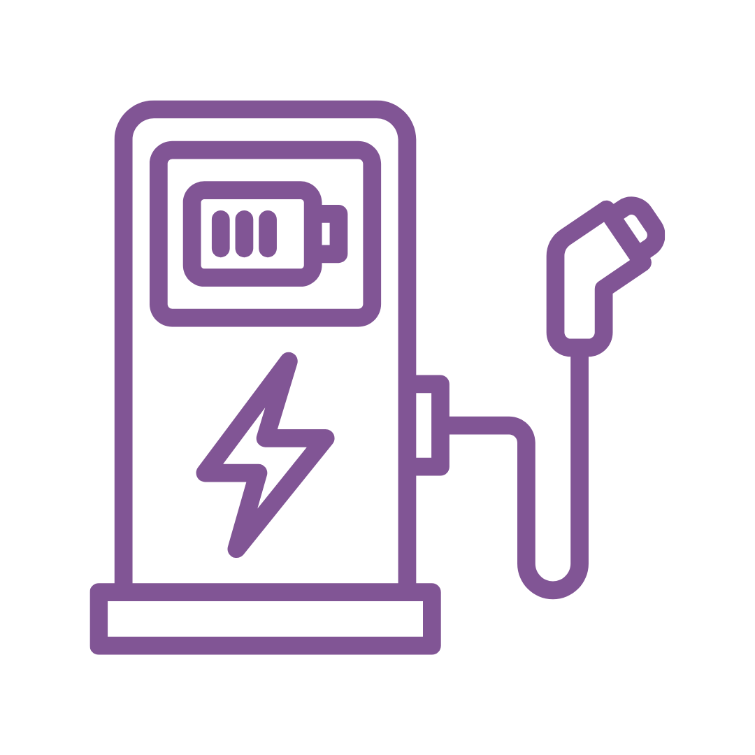 outline of an electric charging point