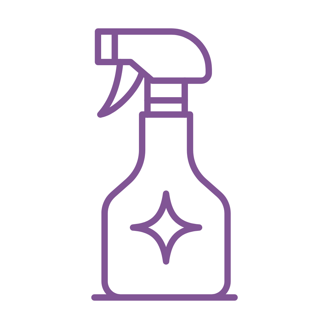outline of a cleaning spray bottle