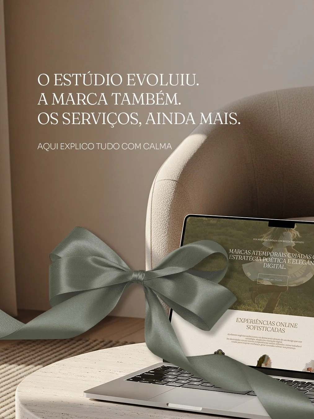 2026 &eacute; o ano de levar sua marca a s&eacute;rio.

Se at&eacute; agora ela ficou no &ldquo;est&aacute; bom assim&rdquo; com um site improvisado ou inexistente ou com uma identidade feita para resolver r&aacute;pido, talvez seja hora de alinhar f