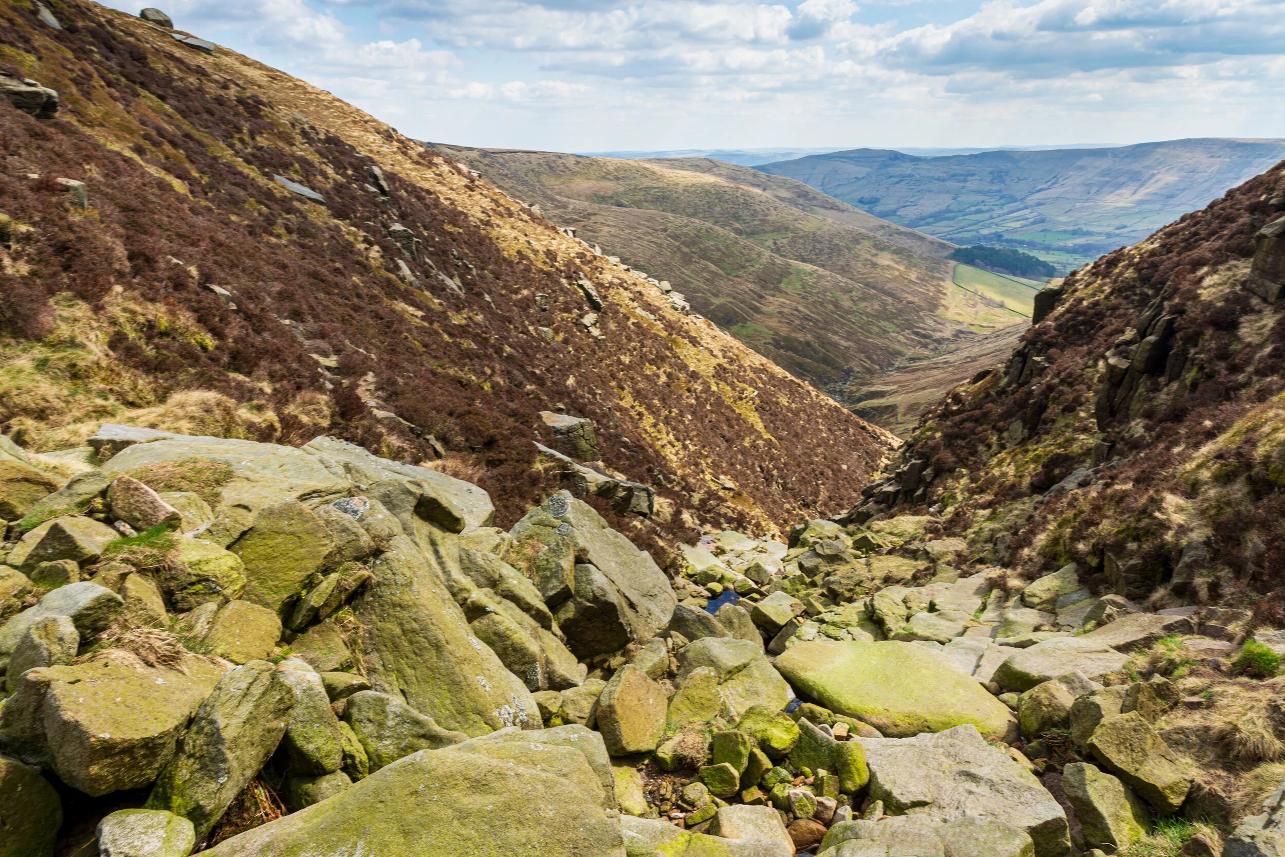 The top of Crowden Clough, one of many approaches to Kinder Scout