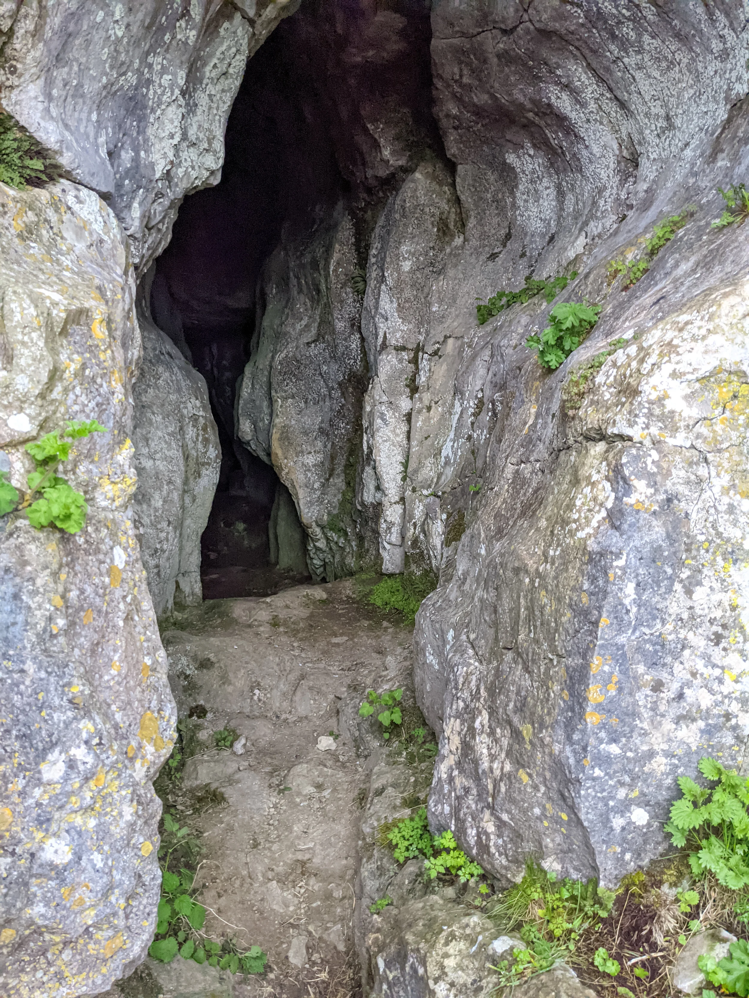 The entrance to the nearby Attermire Cave