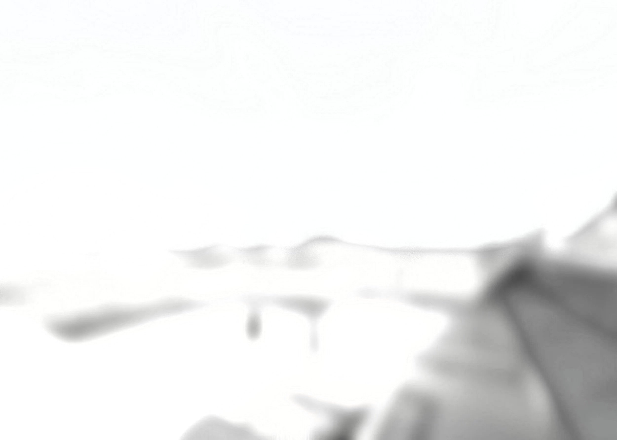 A blurred, black-and-white underwater scene with some objects and possibly sea life.