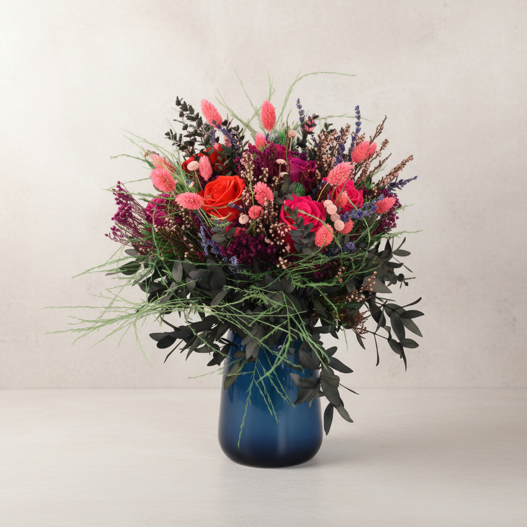 Les fleurs d'Ysé - Bouquet en fleurs stabilisées coloré Salomé